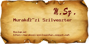 Muraközi Szilveszter névjegykártya