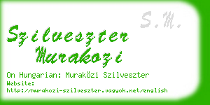 szilveszter murakozi business card